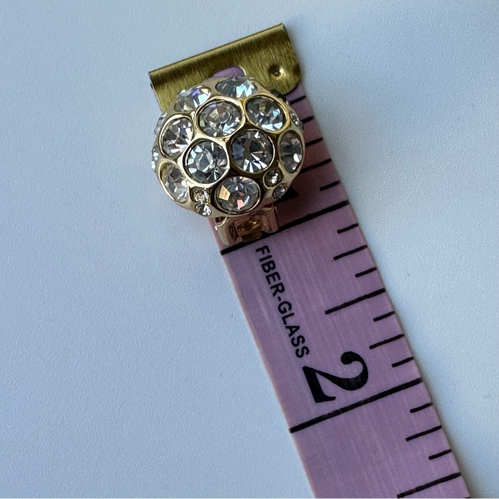 Authentic VTG Christian Dior Earrings Crystal Clip On Earrings - Picture 7 of 7